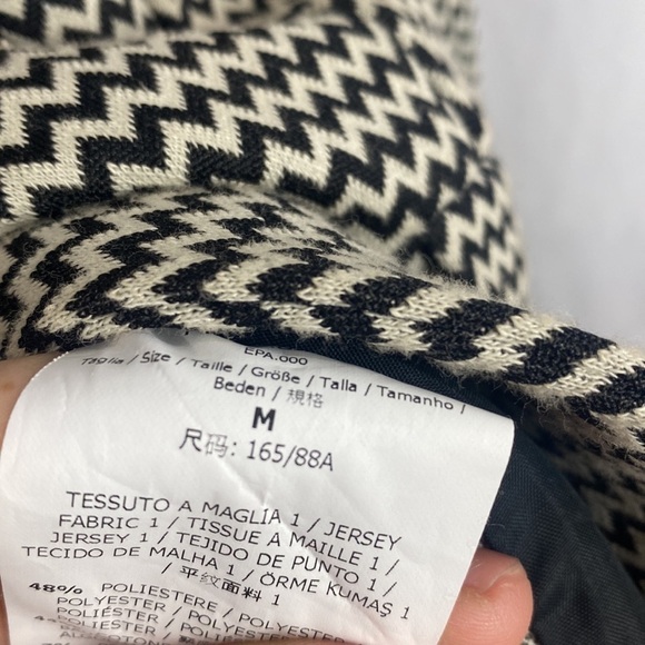 Maxmara Weekend MaxMara Black and White Chevron Blazer - Size Medium - Picture 13 of 15